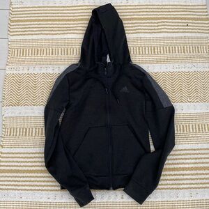 Black/gray Adidas women’s zip up jacket